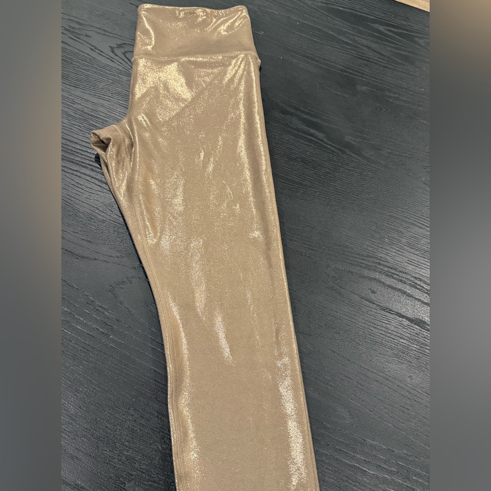 Athleta Elation Bronze Shine Tight